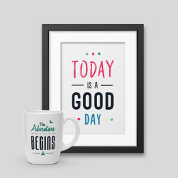 Tasse + gerahmtes Poster Pack